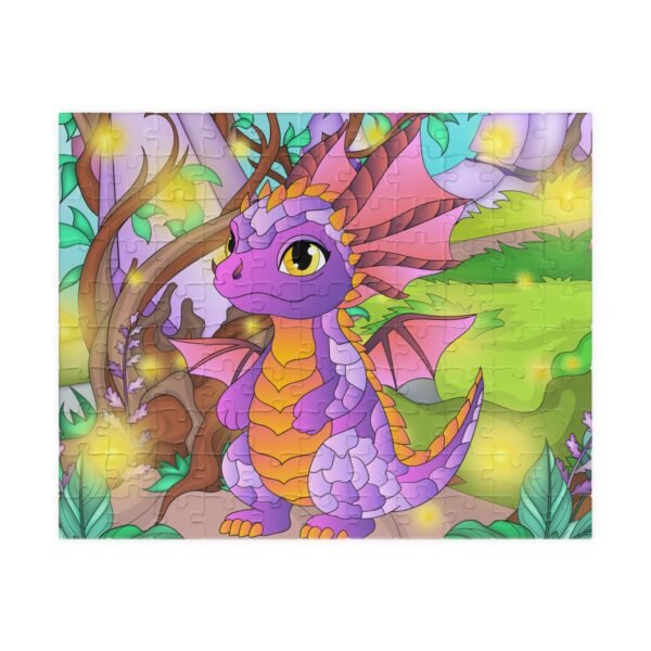 Magical Dragon Puzzle - Dragon with Luminous Fireflies