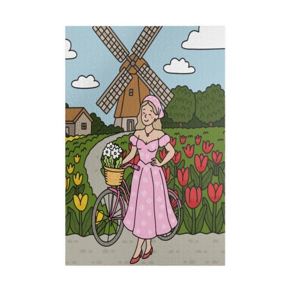 Lady at the Windmill in Holland