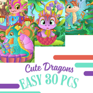 Cute Dragons Easy Puzzles
